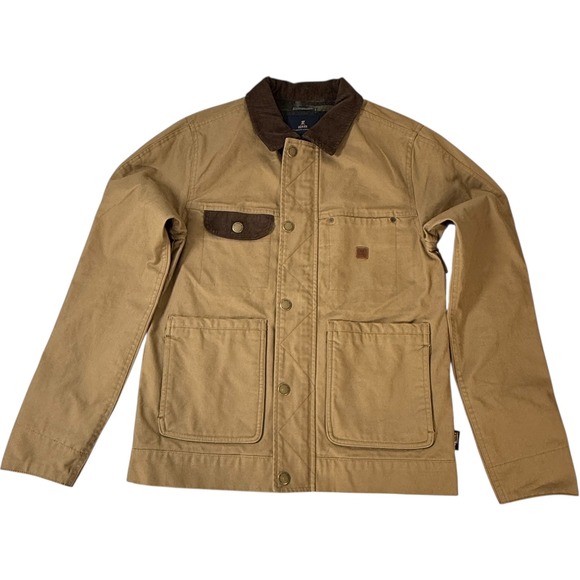 Roark Mens XS Deckhand Jacket in Khaki Tan Corduroy Collar Workwear Chore Jacket - Picture 2 of 13